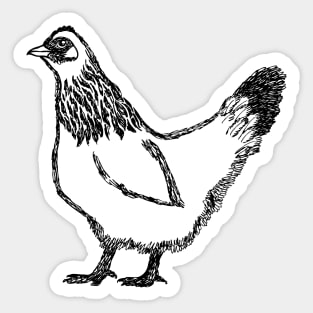 Chicken Hen Hand Drawn Sticker